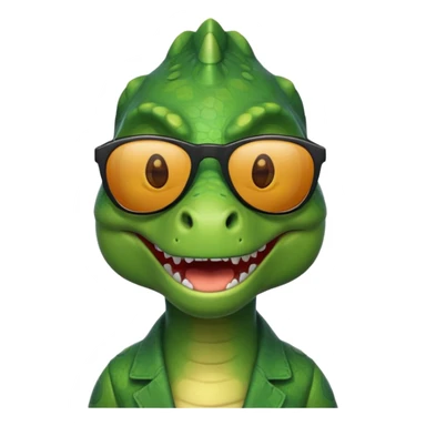 dinosaur wearing sunglasses sticker