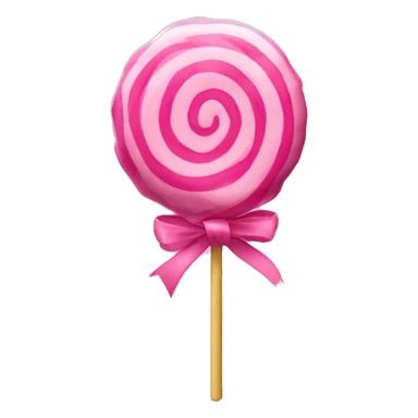 pink lollipop with ribbon  sticker