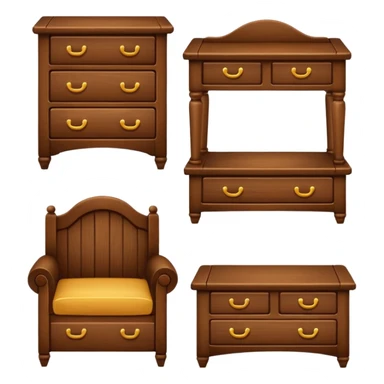 give real furniture emojes sticker
