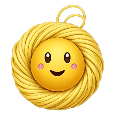 yellow ball of yarn sticker