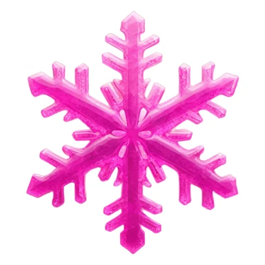 Hot pink crystallized snow flake sticker