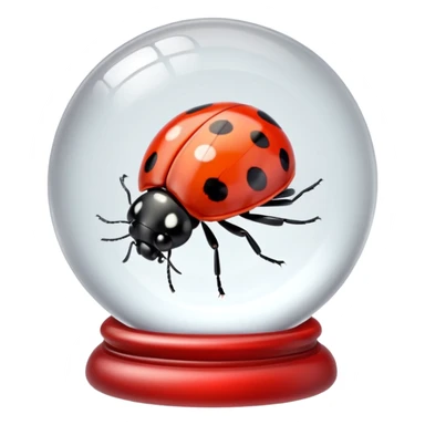 Ladybug and a crystal ball sticker