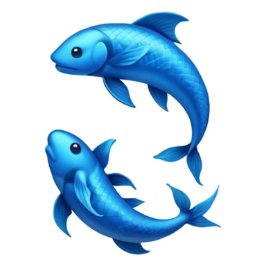 The zodiac symbol Pisces 00d9ff color 3d  sticker