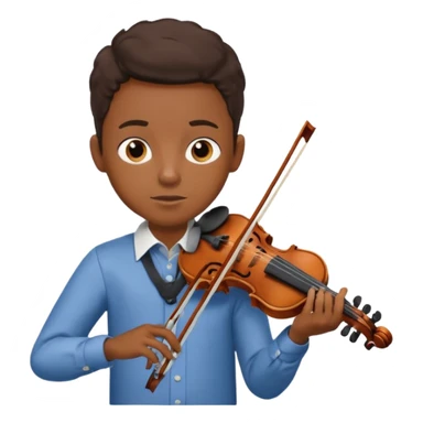 black boy playing violin sticker