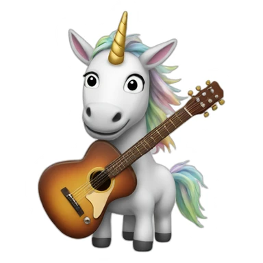 licorn with a guitar sticker