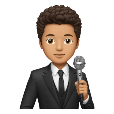 bruno mars with microphone sticker