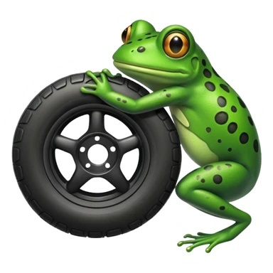 Frog Has Tire Body sticker