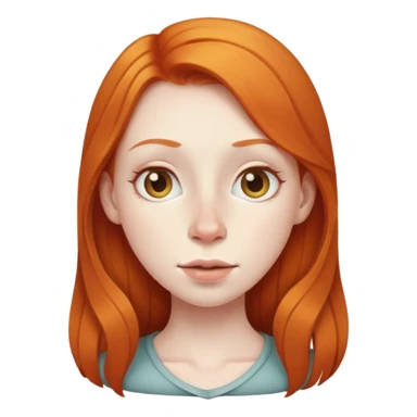 ginger girl with a big nose sticker