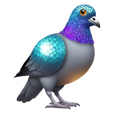 disco ball pigeon  sticker