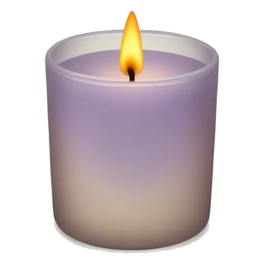 Candle in a powder-colored glass sticker