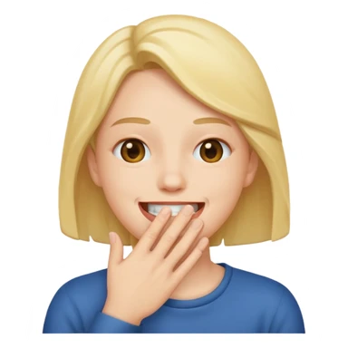 joy emoji laughing covering mouth  sticker