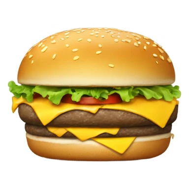half eaten burger sticker