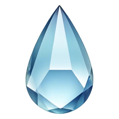 faceted tear drop sticker