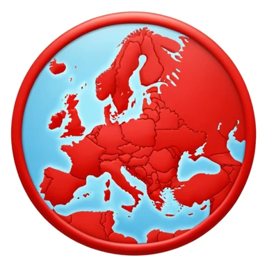 Point in europe map sticker