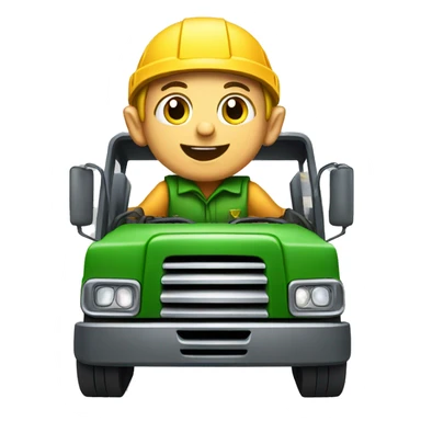 Elf driving dump truck sticker