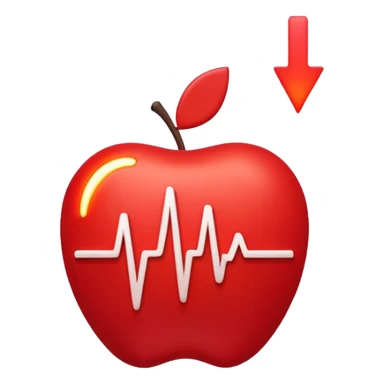 3D emoji showing a simple red pulse line (heartbeat monitor style) with a glowing point moving along it, minimal design on a soft background, symbolizing a steady pulse / heartbeat, clean and modern Apple emoji aesthetic sticker