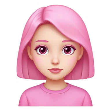 a girl who always wears pink items sticker