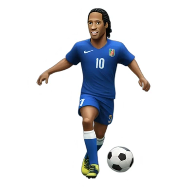 ronaldinho realistic football player sticker