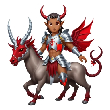 Arcangel san miguel pisando un demonio sticker