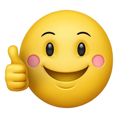 Smiley face with a thumbs up sticker