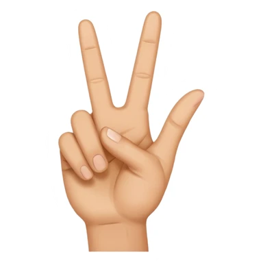 peace sign emoji hand sticker