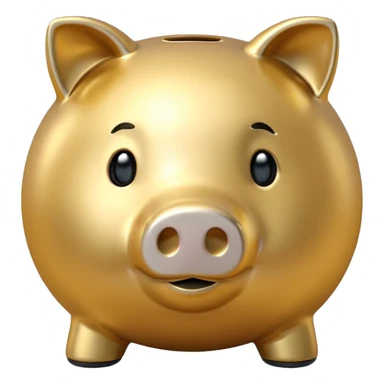 piggy gold sticker