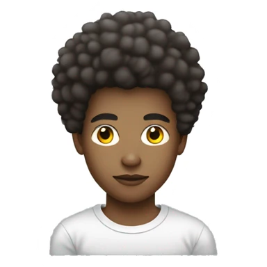 Stylish Young afrocentric young guy with a freezed afro wearing a programmer looking tshirt sticker