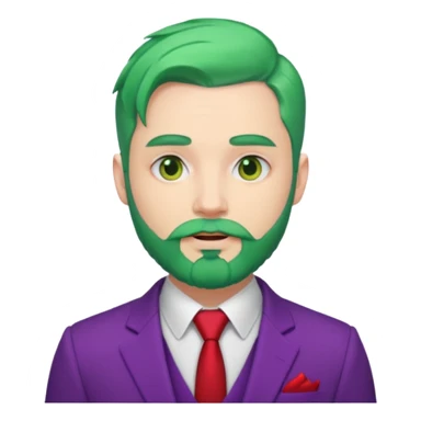 joker with beard sticker
