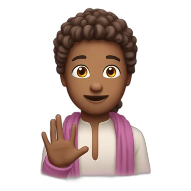 Person to person Namaste sticker