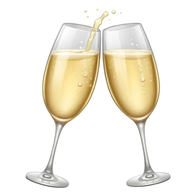 two clinking champagne glasses sticker