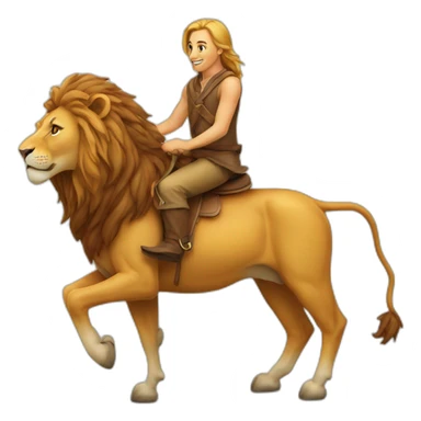 Lion sur un chameau sticker