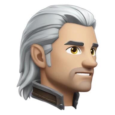 The witcher in unicorn sticker