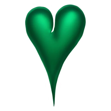 Two dark green hearts like this 💕 but green sticker