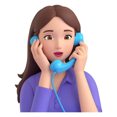 girl talking on phone bedroom background, close up pose sticker