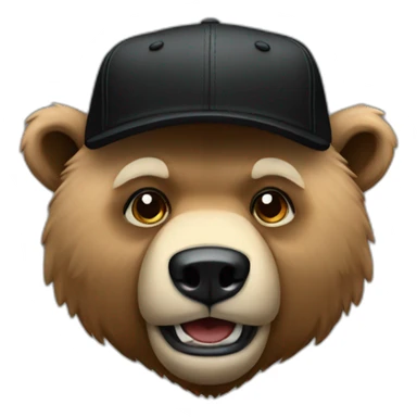 Grizzlybear with black cap sticker