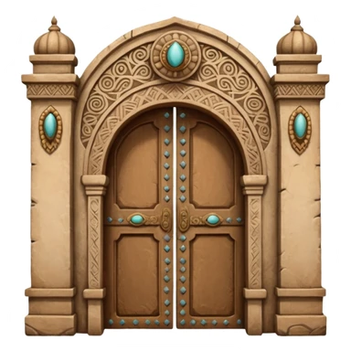 Ethiopian stone gate Harar's famous entrance large crafted door sticker