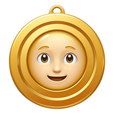 gold medal with no engraved on it sticker