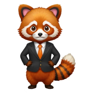 red panda with lawer hair sticker