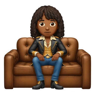 Rick james on a couch sticker