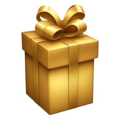 Golden gift box sticker