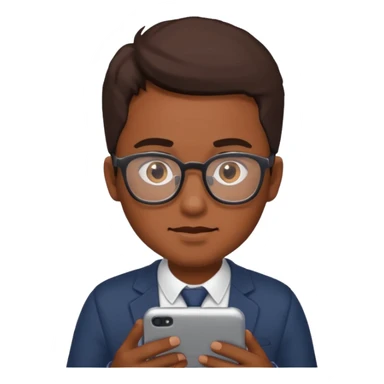 A guy scrolling on this phone, his eyes looking the phone sticker