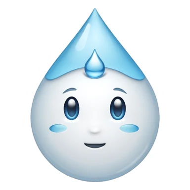 A drop of water in white sticker