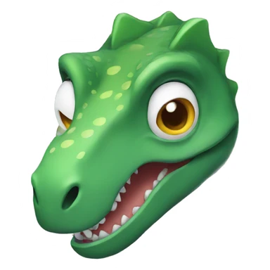 A dinosaur with a woman's face sticker