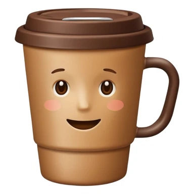 closed coffee cup with lid, no face sticker