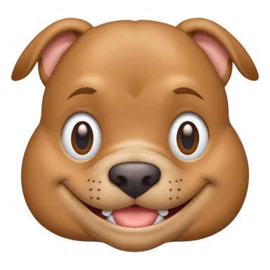 light brown pocket bully facing forwards, head and shoulders. smiling sticker