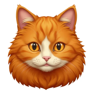 orange cat with no right eye  sticker