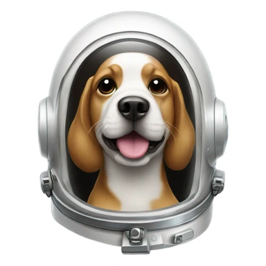 a dog wearing an astronaut helmet  sticker