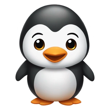 cute penguin with a brown bow on head sticker