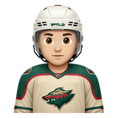 Minnesota Wild ice hockey full player with gear  sticker