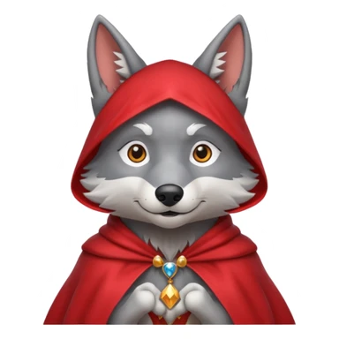 a wolf in a cape, wizard, magic in paw sticker